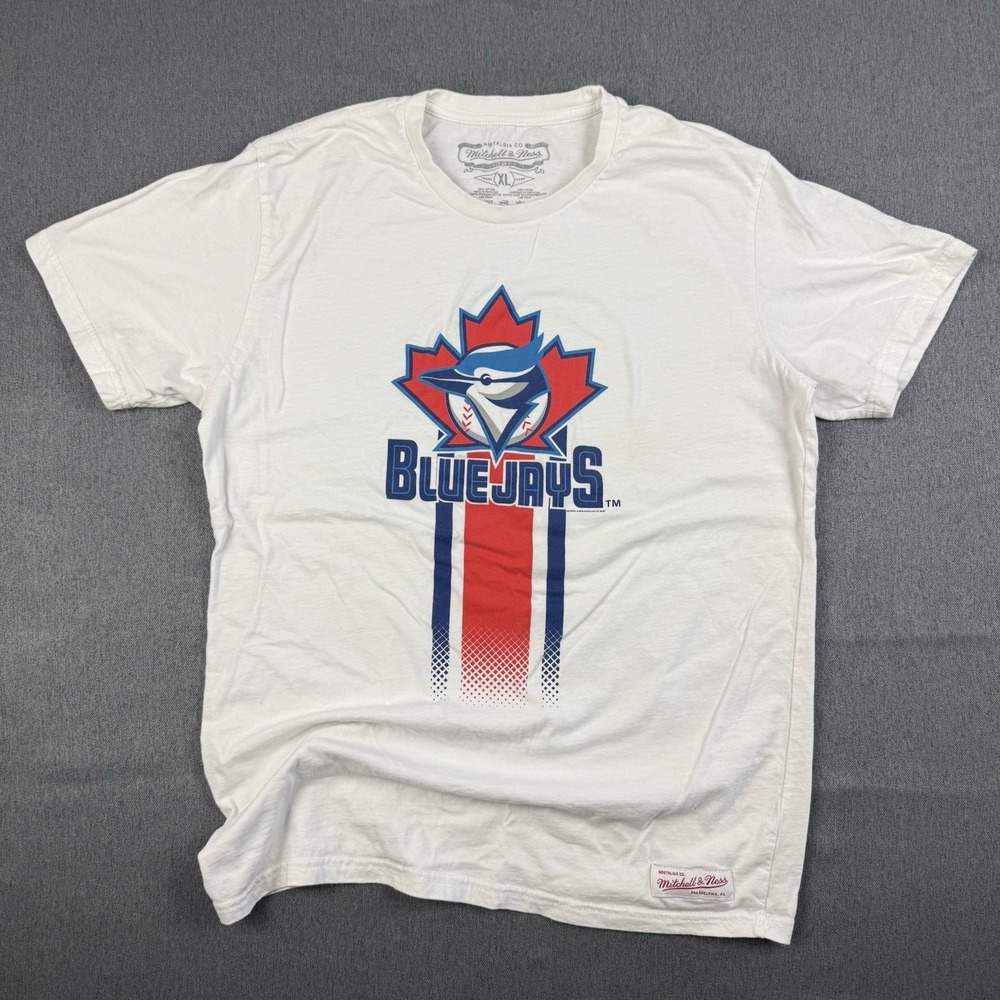 Mitchell And Ness Toronto Blue Jays t shirt Mens XL White MLB Baseball